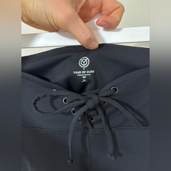 Year of Ours Black Lace Up Football Leggings - Picture 4 of 9